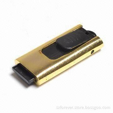 Push-Plug Metal USB Flash Memory, Available in Various Colors with Ten Years Data Retention